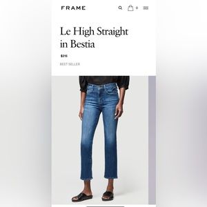 Frame Le High Straight legged jeans.